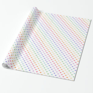 Cute Rainbow Hearts Wrapping Paper