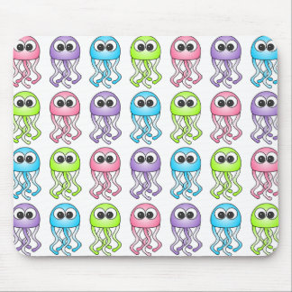 Cute Rainbow Jellyfish Mousepad