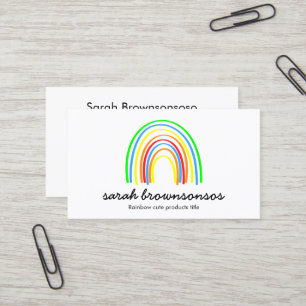 Cute Rainbow Kids Boutique Business Card