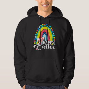 Cute Rainbow Leopard Happy Easter Day Eggs Decor G Hoodie