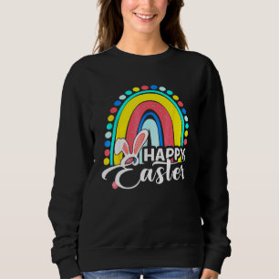 Cute Rainbow Leopard Happy Easter Day Eggs Decor G Sweatshirt