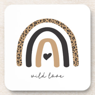Cute Rainbow Leopard Pattern Coaster