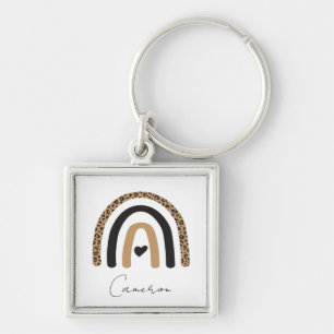 Cute Rainbow Leopard Pattern Keychain