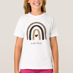 Cute Rainbow Leopard Pattern T-Shirt