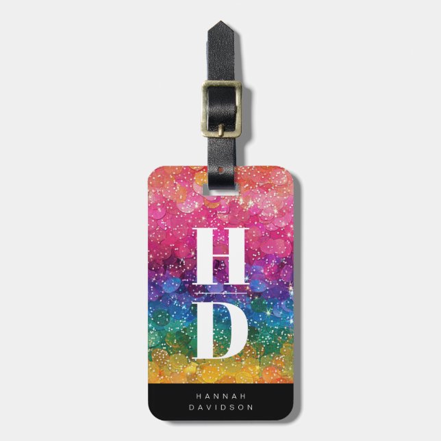 Cute Rainbow Luggage Tag (Front Vertical)