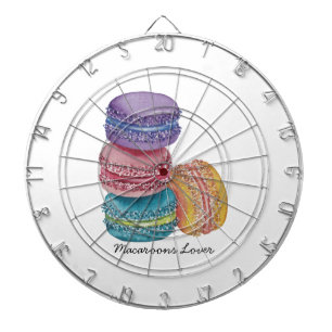 Cute Rainbow Macaroons In Watercolor Dartboard