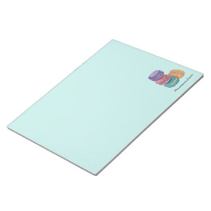 Cute Rainbow Macaroons In Watercolor Notepad