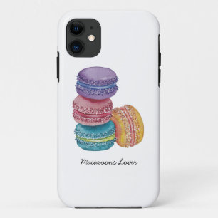 Cute Rainbow Macaroons In Watercolor Paperweight iPhone 11 Case