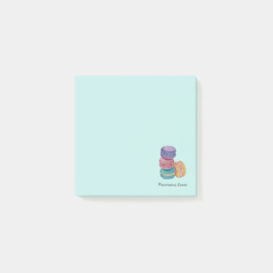 Cute Rainbow Macaroons In Watercolor Post-it Notes
