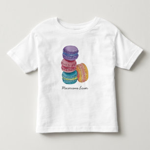 Cute Rainbow Macaroons In Watercolor Toddler T-shirt
