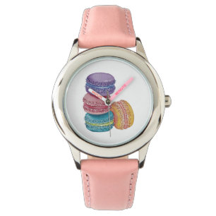 Cute Rainbow Macaroons In Watercolor  Watch