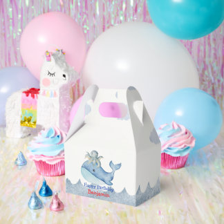 Cute rainbow octopus Whale fish Birthday party Favor Box