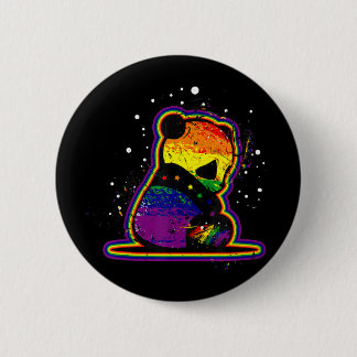 Cute Rainbow Panda Funny Heart Rainbow Lgbt Pride 2 Inch Round Button