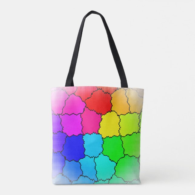 Cute Rainbow Pattern Tote Bag (Back)