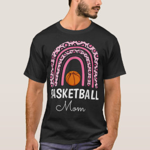 Cute Rainbow Pink Basketball Mom Ball Mama Mother' T-Shirt