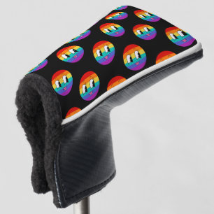 Cute Rainbow Pride Face – Colourful LGBTQ Golf Head Cover