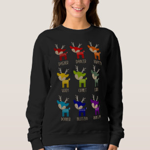 Cute Rainbow Reindeer Tacky Christmas Sweatshirt