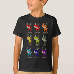 Cute Rainbow Reindeer Tacky Christmas T-Shirt