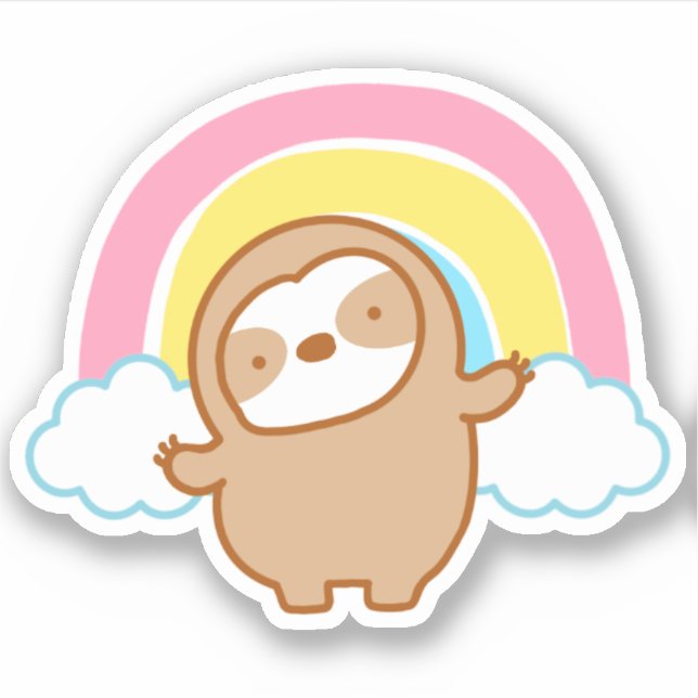 Cute Rainbow Sloth  (Front)
