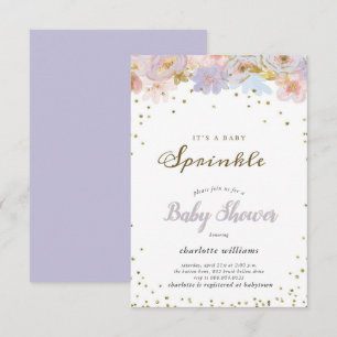 Cute Rainbow Sprinkles Baby Sprinkle Shower Invitation