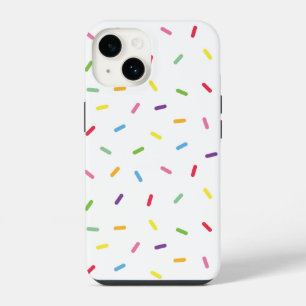 Cute Rainbow Sprinkles on White iPhone / iPad case