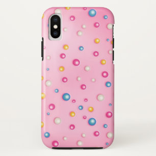Cute Rainbow Sprinkles Pink Blue Girly Sweet Case-Mate iPhone Case