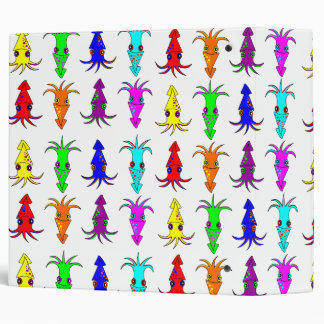 Cute Rainbow Squid 2" Binder