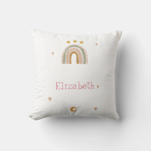 Cute Rainbow Stars Hearts  Throw Pillow
