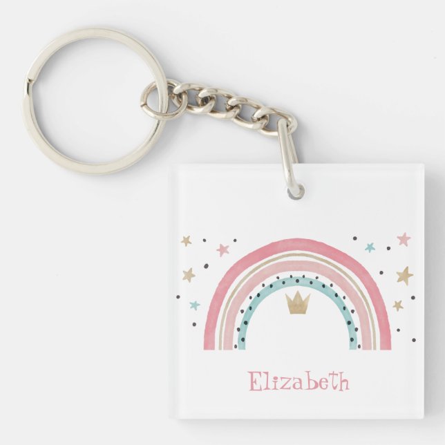 Cute Rainbow Stars  Keychain (Front)