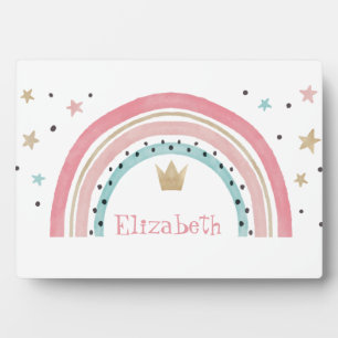 Cute Rainbow Stars Plaque