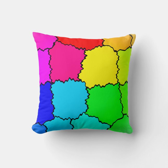 CUTE Rainbow Throw Pillow (Front)