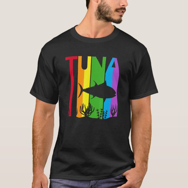 Cute Rainbow Tuna fish T-Shirt (Front)