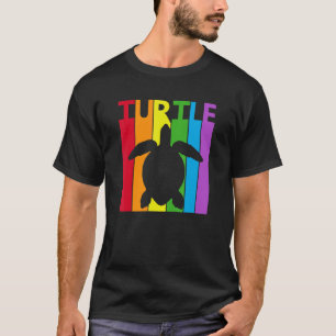 Cute Rainbow Turtle Animal Lover T-Shirt