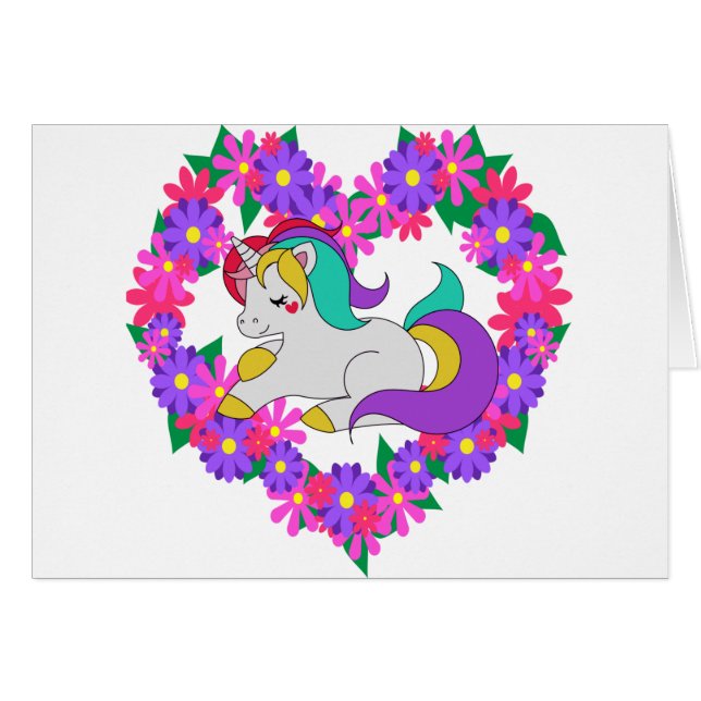 cute rainbow unicorn (Front Horizontal)