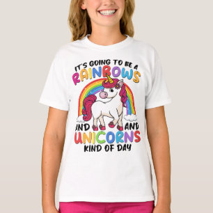 Cute Rainbow Unicorn Cool Birthday Present Funny T-Shirt