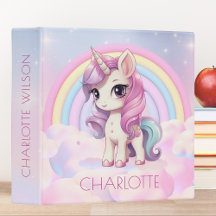 Cute Rainbow Unicorn Custom Back to School