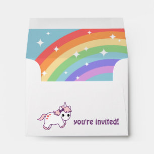 Cute Rainbow Unicorn Envelopes