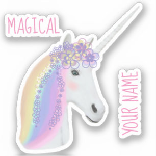 Cute Rainbow Unicorn Magical Personalized