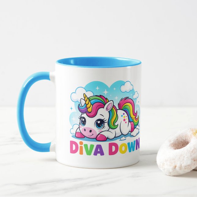 Cute Rainbow Unicorn Mug (With Donut)