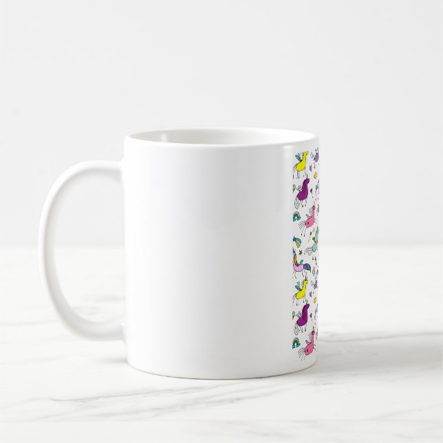 cute rainbow unicorn pattern coffee mug (Left)