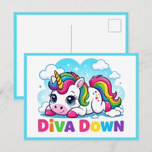 Cute Rainbow Unicorn Postcard