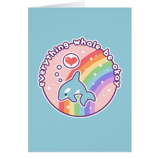 Cute Rainbow Whale (Front)