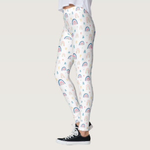 Cute Rainbows & Hearts Pattern Leggings