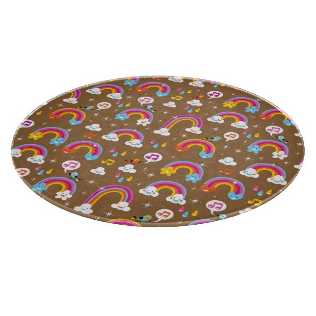 cute rainbows pattern cutting board (Corner)