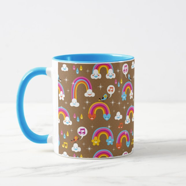 cute rainbows pattern mug (Left)
