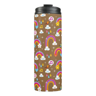 cute rainbows pattern thermal tumbler