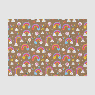 cute rainbows pattern tissue paper