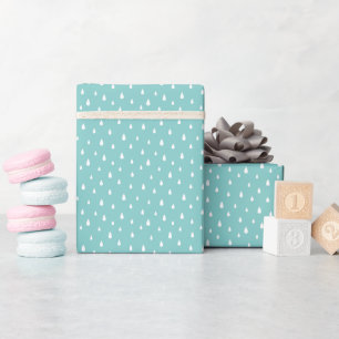 Cute Raindrop Pattern Wrapping Paper Roll