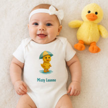 Cute Rainy Day Duckling Yellow