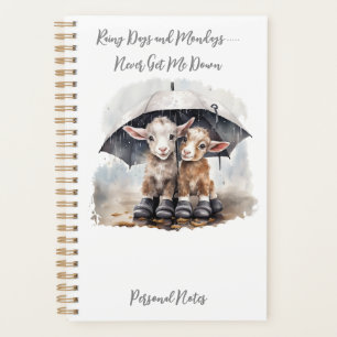 Cute Rainy Day Goats Planner